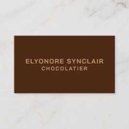 Elegant Brown Chocolatier Social Icon QR Code  Visitkort