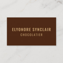 Elegant Brown Chocolatier Social Icon QR Code  Visitkort