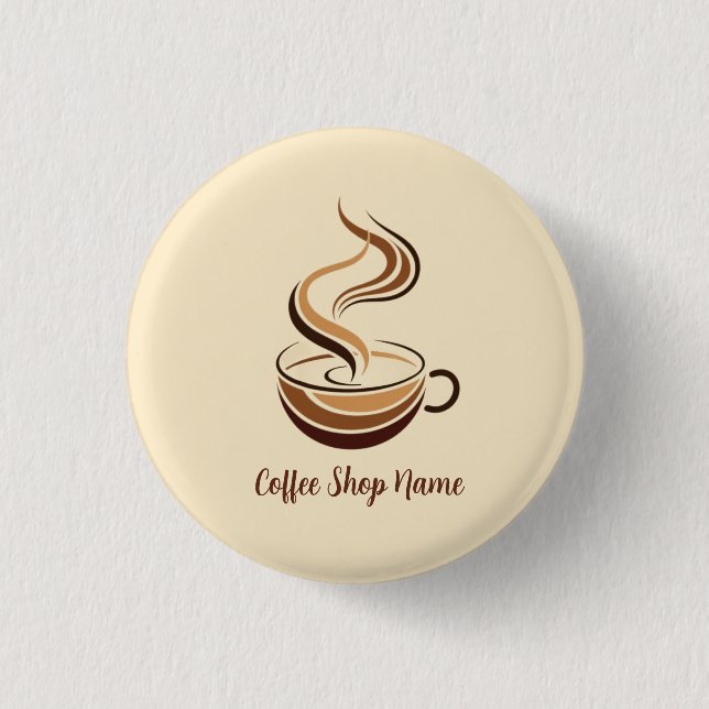 Elegant Brown Coffee espresso Business logotyp sho Knapp (Framsida)