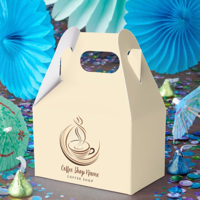 Elegant Brown Coffee espresso Business logotyp sho Presentaskar (Part)