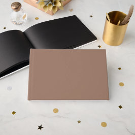Elegant Brown Foil Guestbook - tidslösa minnen