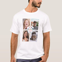 Elegant Brown glad påsk Öron Eggs Family-foto T Shirt