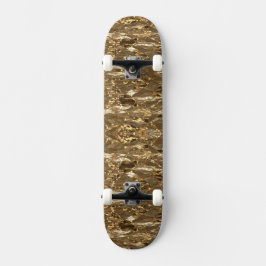 Elegant Brown Guld-skåp Old School Skateboard Bräda 18 Cm