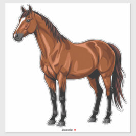 Elegant Brown Horse Klistermärken