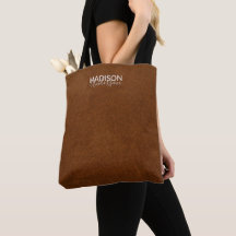 Elegant Brown Leather Struktur titta på ditt namn