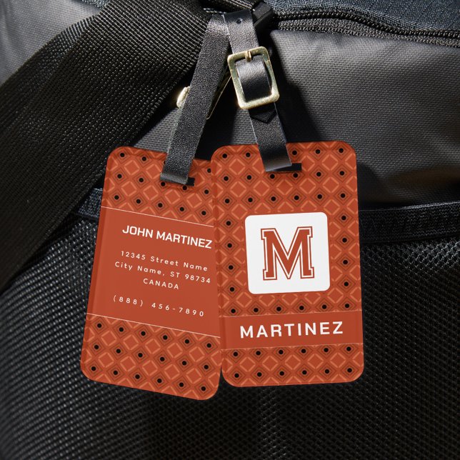 Elegant Brown Luggage Tag for Man Bagagebricka (Skapare uppladdad)