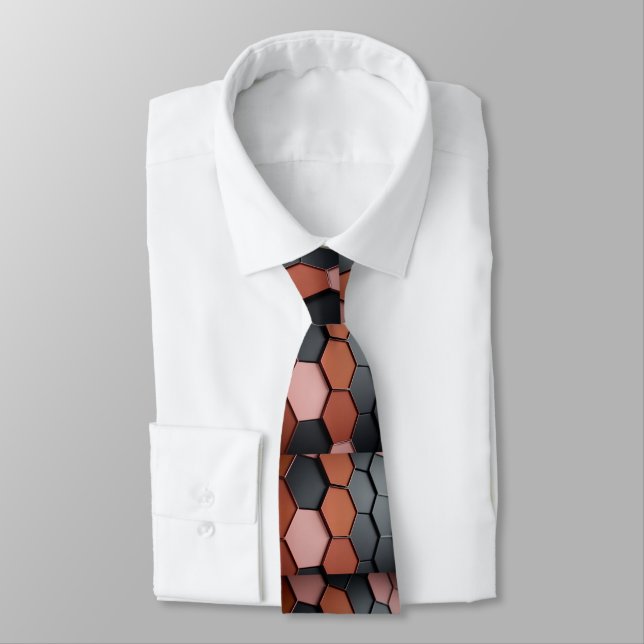 Elegant Brown och Grått Tie Slips (Bunden)