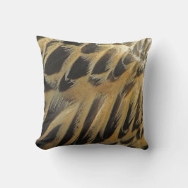 Elegant Brown och Guld Anka Feather Foto Nature Kudde