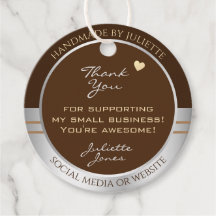 Elegant Brown och Silver Small Business Tack