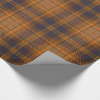 Elegant Brown | Orange | Blått incheckat Presentpapper