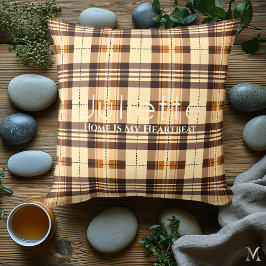 Elegant Brown Play | Anpassningsbar Rustic Home Ac Kudde