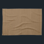 Elegant Brown Rand Kökshandduk<br><div class="desc">Elegant brun rand mönster. Mörk brun och brun alternerande rand i träda.</div>