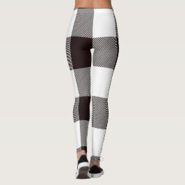 Elegant Brown & White Play Leggings