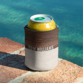 Elegant Brown Wood Struktur Modern Stil Monogram