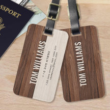 Elegant Brown Wood Struktur Modern Stil Monogram