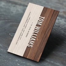 Elegant Brown Wood Struktur Modern Stil Monogram