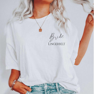 Elegant Brud Att Bli Eller Sällskapsdamer Rolig T Shirt