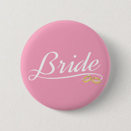 Elegant Brud Bröllopskalligrafi | Pin-knapp Knapp