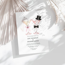 Elegant Brud Groom Martini Cocktail Bröllop