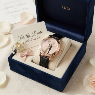 Elegant brud vigselgåva anpassad souvenir armbandsur