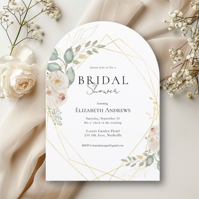 Elegant Brudens sida Boho-inbjudan Inbjudningar (Elegant Boho Bridal Shower )