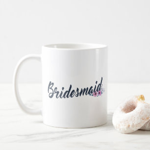 Elegant Brudtärna Bröllop Kalligrafi Mugg