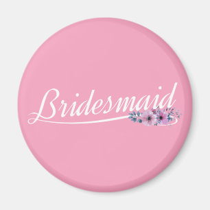 Elegant Brudtärna Bröllopskalligrafi Magnet