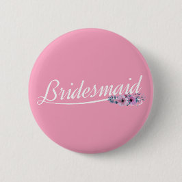 Elegant Brudtärna Bröllopskalligrafi Pin-knapp Knapp