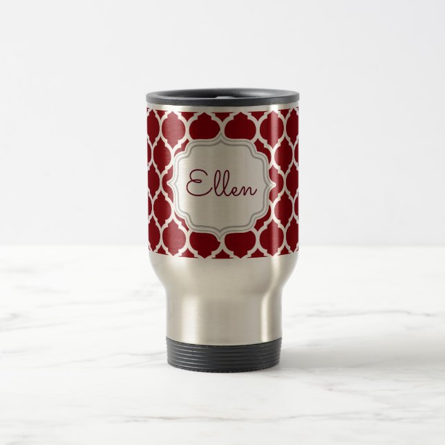 Elegant brudtärna-gåva Marockansk mönster-monogram Resemugg (Center)