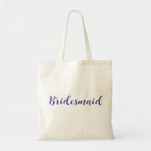 Elegant brudtärna-handväska med kursivt typsnitt