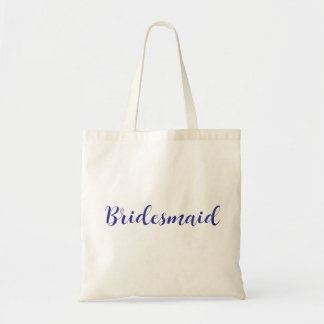 Elegant brudtärna-handväska med kursivt typsnitt tygkasse