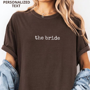 Elegant Brudtärna Skrift Personlig Namn Tröja