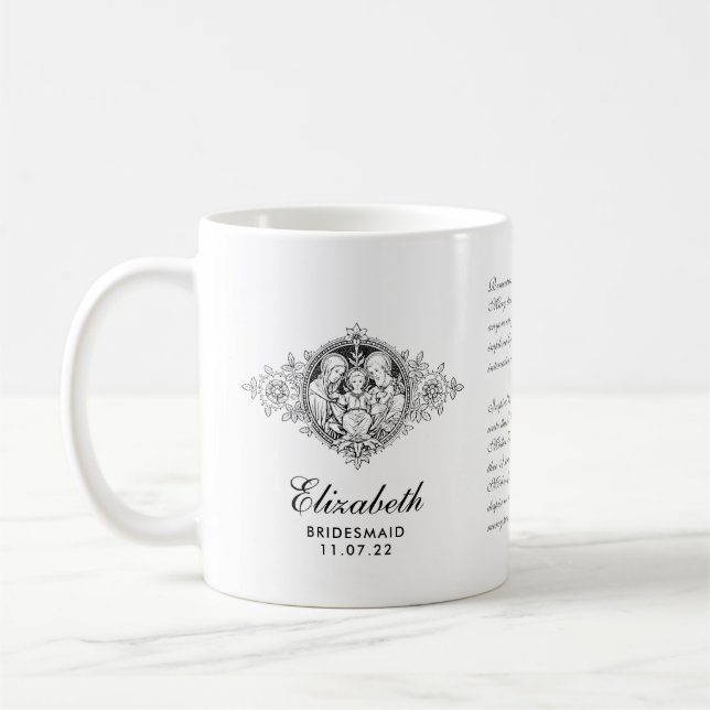Elegant Brudtjänstkaffemugg för Heliga Familjen Kaffemugg (Vänster)