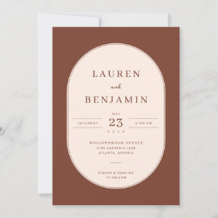 Elegant Brun Geometrisk Inbjudningar