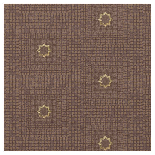 Elegant Brun geometrisk platta Mönster Tyg (Närbild)