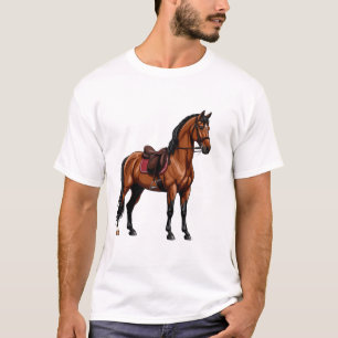 Elegant brun häst t shirt