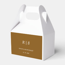 Elegant brun monogram bröllopsgåva låda presentaskar