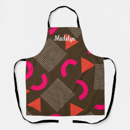 Elegant Brun Orange Geometrisk Personlig Namn