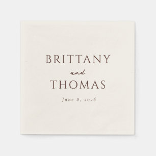 Elegant Brun Typografisk Pappersservett