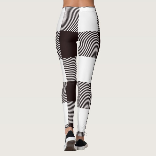  Elegant Brun & Vit Kaledos  Leggings (Baksida)