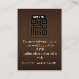 Elegant Bruna & Guld Strängljus bröllop  Tilläggskort