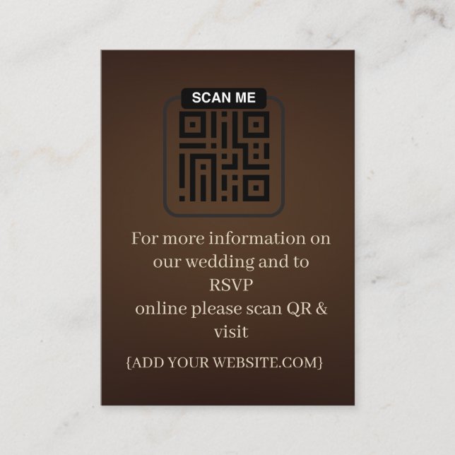 Elegant Bruna & Guld Strängljus bröllop  Tilläggskort (Framsida)