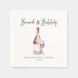 Elegant Brunch & Bubbly Bröllopsdusch Pappersservett