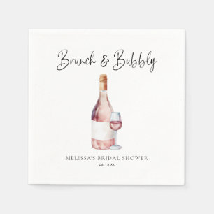 Elegant Brunch & Bubbly Bröllopsdusch Pappersservett