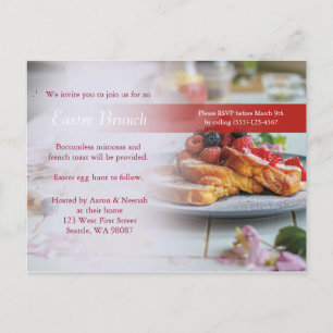 Elegant Brunch-inbjudan Påsk eller Söndag Funday Vykort