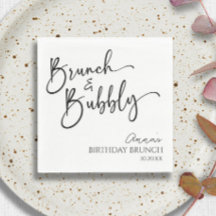 Elegant Brunch och Bubly Birthday Brunch Party