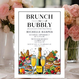 Elegant Brunch och Bubly Möhippa Inbjudningar