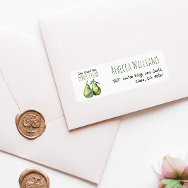 Elegant Brunch Perfekt Päron Bröllopsfest Invitera Returadress Etikett