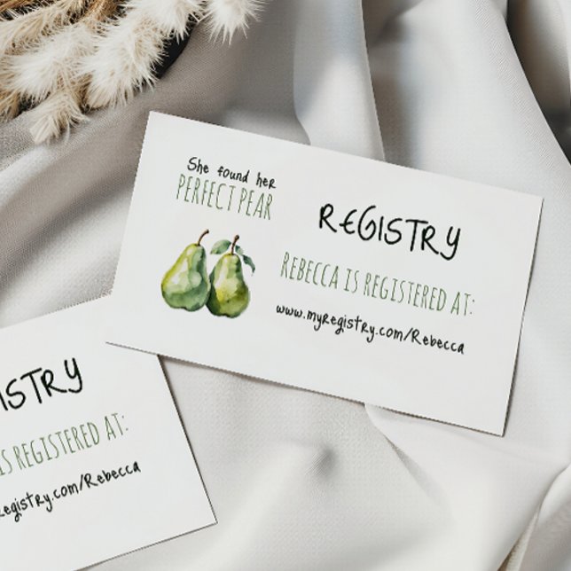 Elegant Brunch Perfekt Pear Möhippa Registry Tilläggskort (Skapare uppladdad)