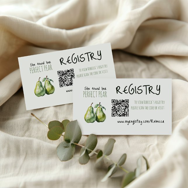 Elegant Brunch Perfekt Pear Möhippa Registry Tilläggskort (Skapare uppladdad)